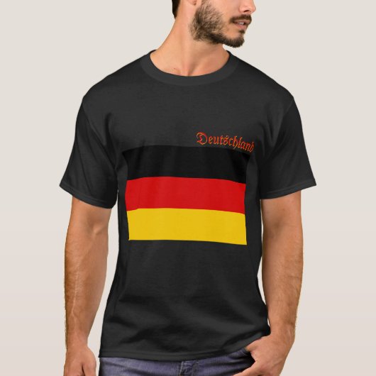 Flag of Germany custom-cut T-shirt (Voorkant)