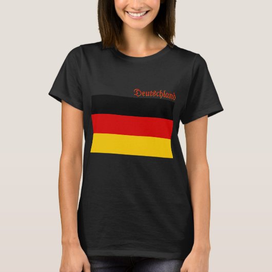 Flag of Germany custom-cut T-shirt (Voorkant)