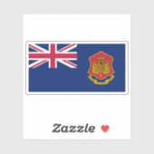 Flag of Gibraltar, British Overseas Territory Sticker (Vel)