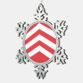 Flag of Glamorgan Tin Sneeuwvlok Ornament (Rechts)