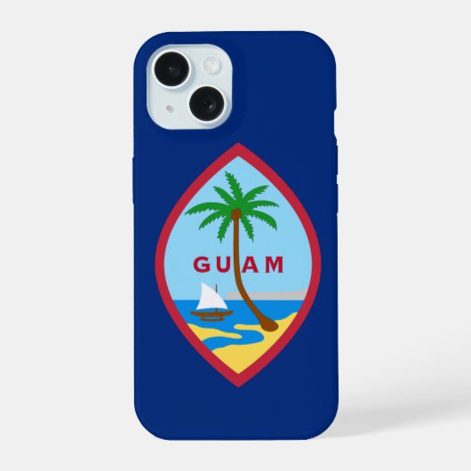 Flag of Guam iPhone 15 Case (Achterkant)