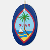 Flag of Guam Keramisch Ornament (Links)