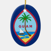 Flag of Guam Keramisch Ornament (Voorkant)