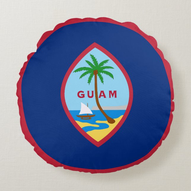 Flag of Guam Rond Kussen (Voorkant)