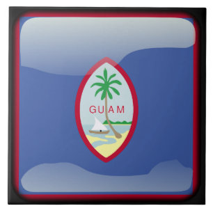 Flag of Guam Tegeltje