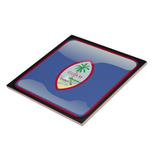 Flag of Guam Tegeltje (Zijkant)
