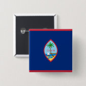 Flag of Guam Vierkante Button 5,1 Cm (Voorkant /achterkant)