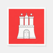 Flag of Hamburg Paper Napkins Servet (Voorkant)