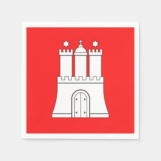 Flag of Hamburg Paper Napkins Servet (Voorkant)