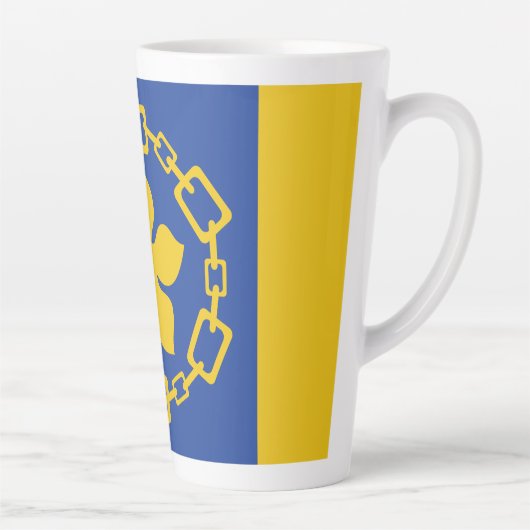 Flag of Hamilton, Ontario Latte Mug Latte Mok (Rechts)