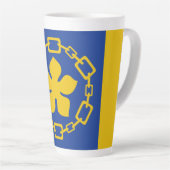 Flag of Hamilton, Ontario Latte Mug Mok (Rechterhoek)