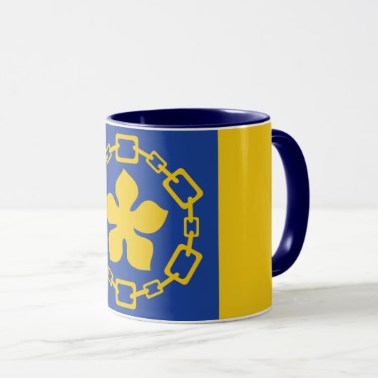 Flag of Hamilton, Ontario Mug Mok (Voorkant rechts)