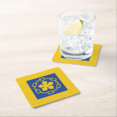 Flag of Hamilton, Ontario Square Paper Coaster Kartonnen Onderzetters (Insitu)