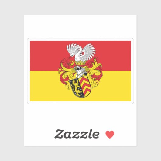 Flag of Hanau, Germany Sticker (Vel)