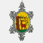 Flag of historic county of Berkshire  Tin Sneeuwvlok Ornament (Links)