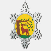 Flag of historic county of Berkshire  Tin Sneeuwvlok Ornament (Rechts)