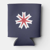 Flag of Hokkaido Prefecture, Japan Blikjeskoeler (Voorkant)