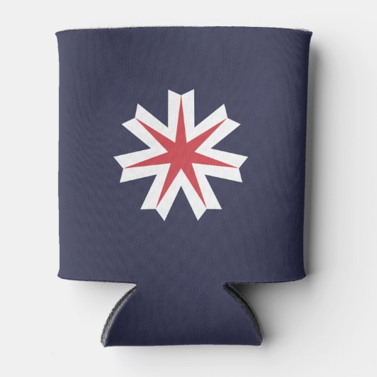 Flag of Hokkaido Prefecture, Japan Blikjeskoeler (Voorkant)