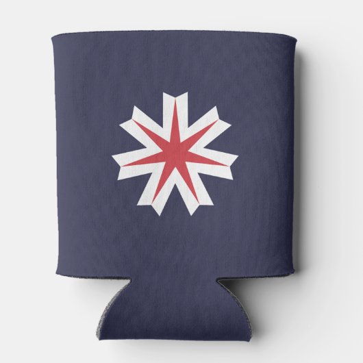 Flag of Hokkaido Prefecture, Japan Blikjeskoeler (Achterkant)