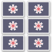 Flag of Hokkaido Prefecture, Japan Sticker (Voorkant)