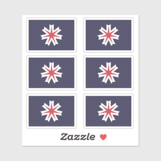 Flag of Hokkaido Prefecture, Japan Sticker (Vel)