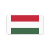 Flag of Hungary custom-cut  Etiket (Voorkant)