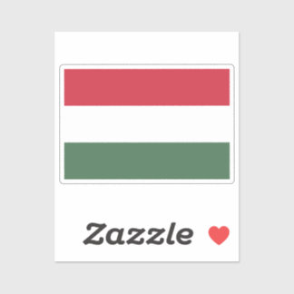 Flag of Hungary custom-cut  Sticker