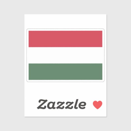 Flag of Hungary custom-cut  Sticker (Vel)