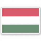 Flag of Hungary custom-cut  Sticker (Voorkant)