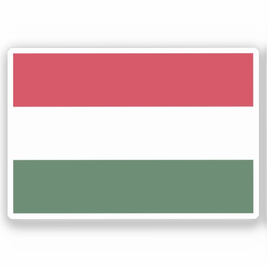 Flag of Hungary custom-cut Sticker (Voorkant)