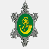 Flag of Huntingdonshire Tin Sneeuwvlok Ornament (Links)