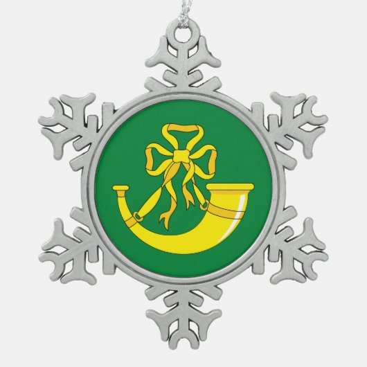 Flag of Huntingdonshire Tin Sneeuwvlok Ornament (Voorkant)