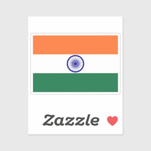 Flag of India custom-cut  Sticker (Vel)