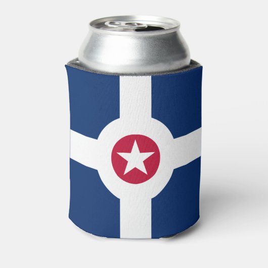 Flag of Indianapolis, Indiana Can Cooler (Blikje Achterkant)