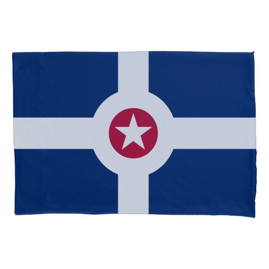Flag of Indianapolis, Indiana Pillow Case Kussensloop (Voorkant)
