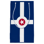 Flag of Indianapolis, Indiana Small Gift Bag Klein Cadeauzakje (Voorkant)