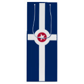 Flag of Indianapolis, Indiana Wine Gift Bag Wijn Cadeautas (Voorkant)