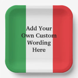 Flag of Italy Buon Compleanno or Anniversario  Papieren Bordje