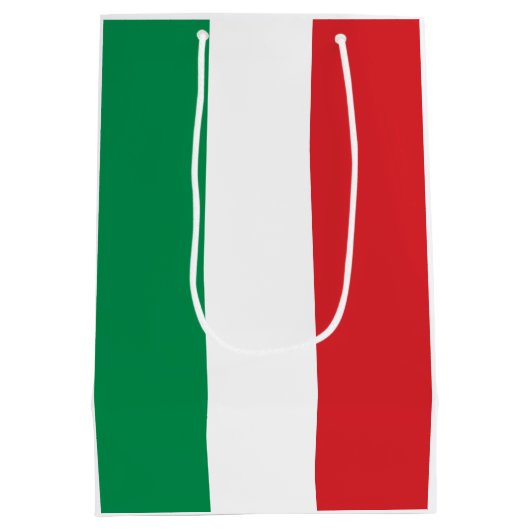 Flag of Italy Buon Compleanno or Custom Wording Medium Cadeauzakje (Achterkant)