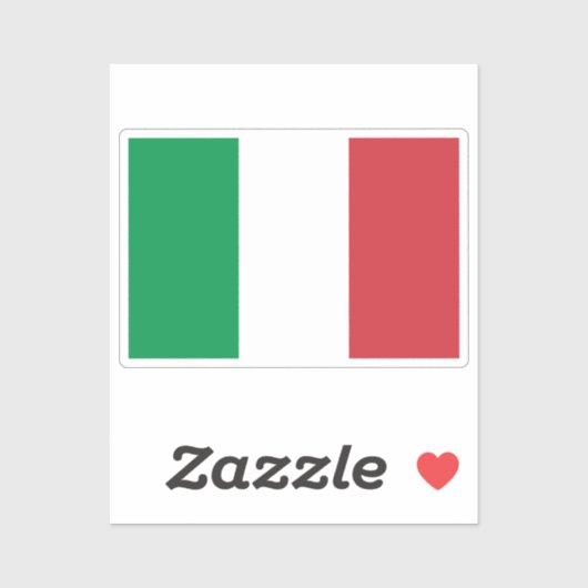 Flag of Italy custom-cut  Sticker (Vel)