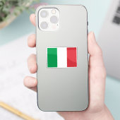 Flag of Italy custom-cut  Sticker (Telefoon)