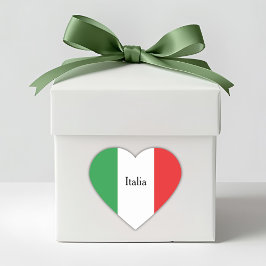 Flag of Italy Custom Italian Hart Sticker