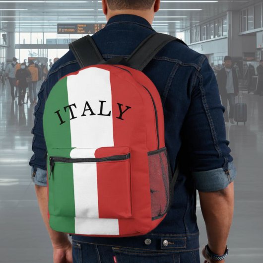 Flag of Italy Italian Bedrukte Rugzak