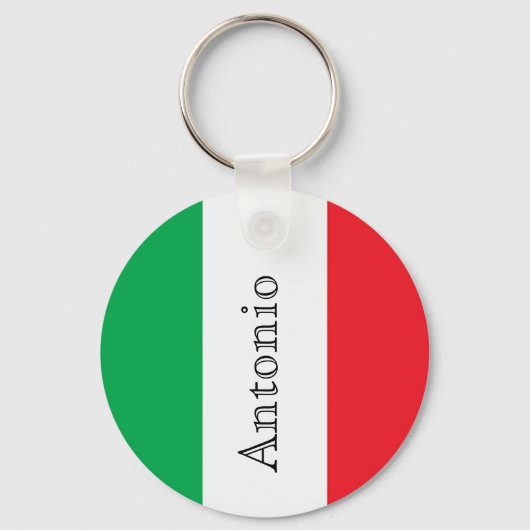 Flag of Italy name monogram Sleutelhanger (Voorkant)
