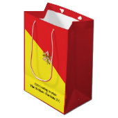 Flag of Italy Sicily with Custom Wording Medium Cadeauzakje (Voorkant Gekanteld)