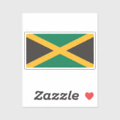 Flag of Jamaica Custom-Cut Vinyl Sticker (Vel)