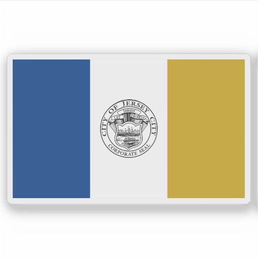 Flag of Jersey City, New Jersey, USA Sticker (Voorkant)