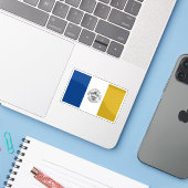 Flag of Jersey City, New Jersey, USA Sticker (Laptop met iPhone)