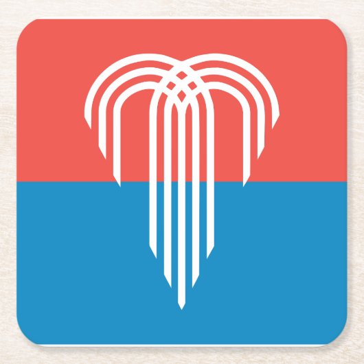 Flag of Kansas City, Missouri Kartonnen Onderzetters (Voorkant)