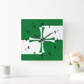 Flag of Kirkcudbrightshire Square Wall Clock Vierkante Klok (Huis)